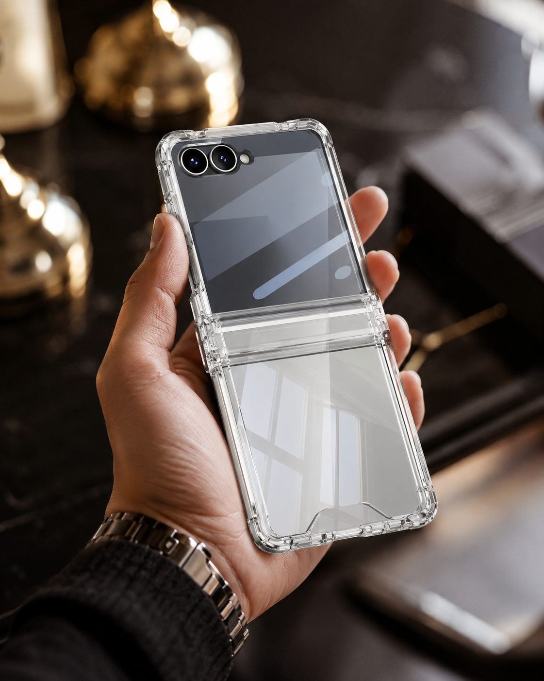 Samsung Galaxy Z Flip 7 Transparent Hinge Cover() | Clear Slim Case