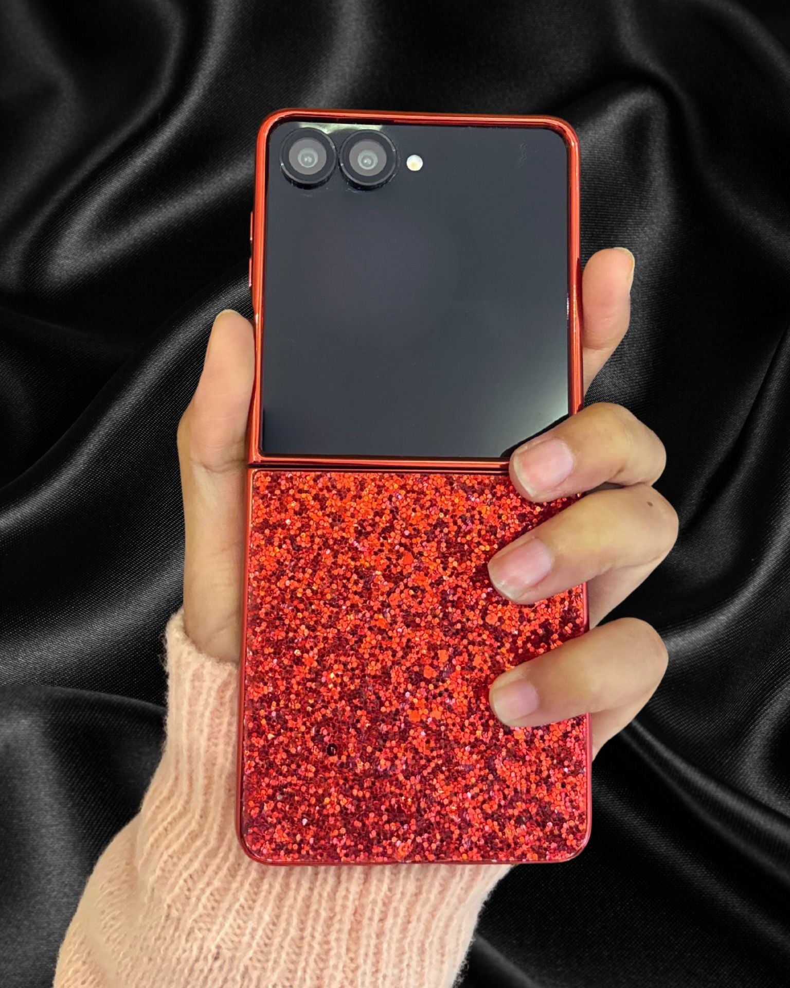 Samsung Galaxy Z Flip 7 Bling Glitter Sequin Cover - slim profile