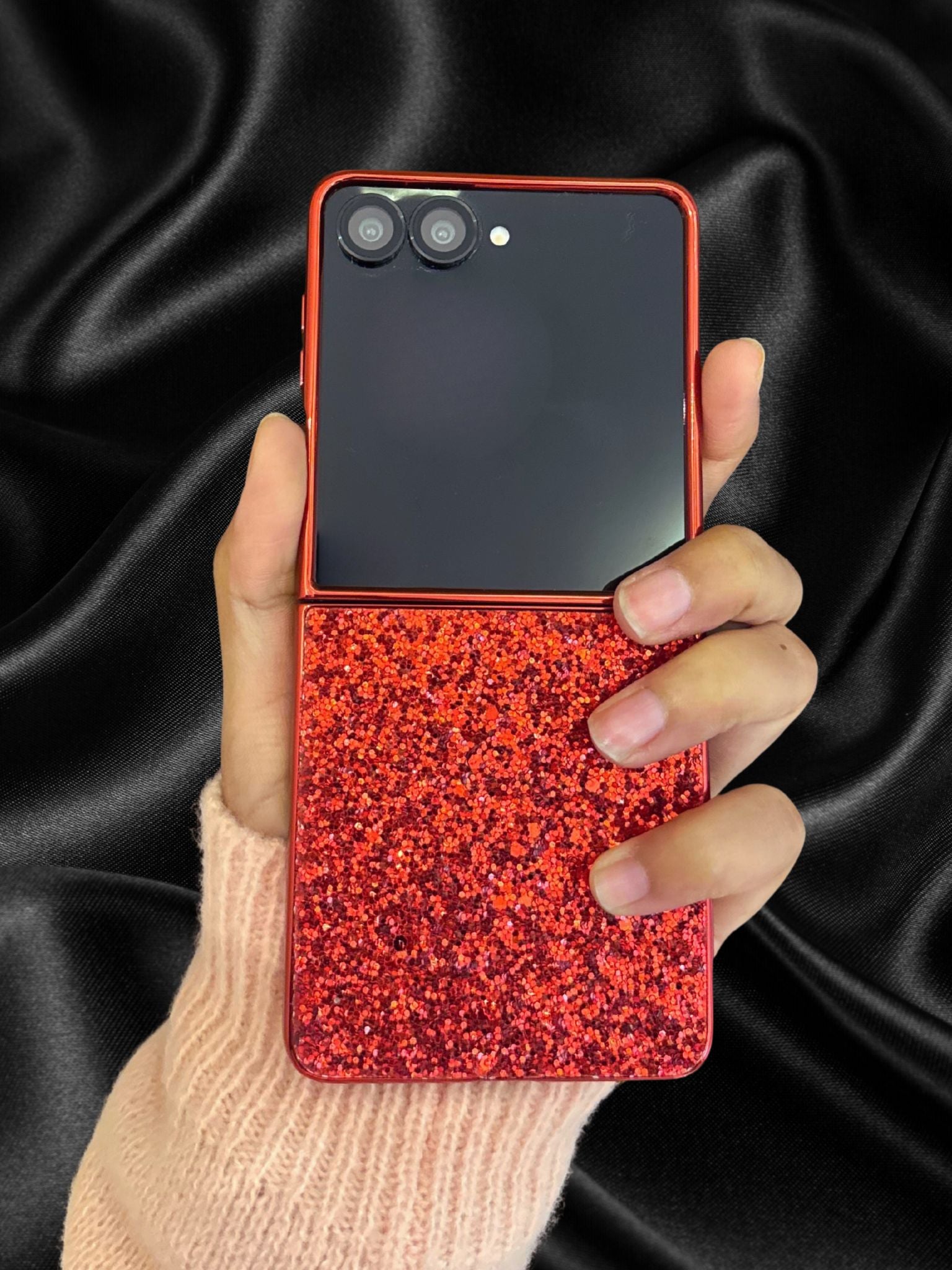 Samsung Galaxy Z Flip 7 Bling Glitter Sequin Cover - slim profile