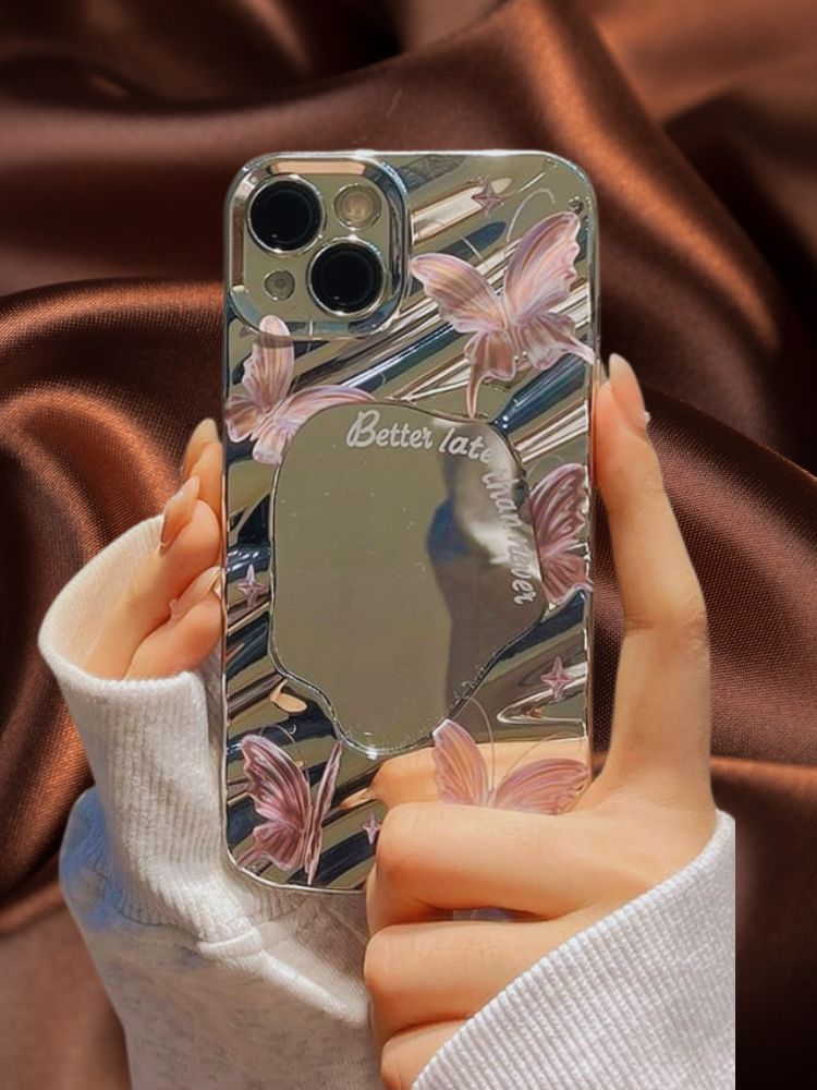 Elegant Shining Butterflies Mirror Case iPhone cover – JustAndBest India