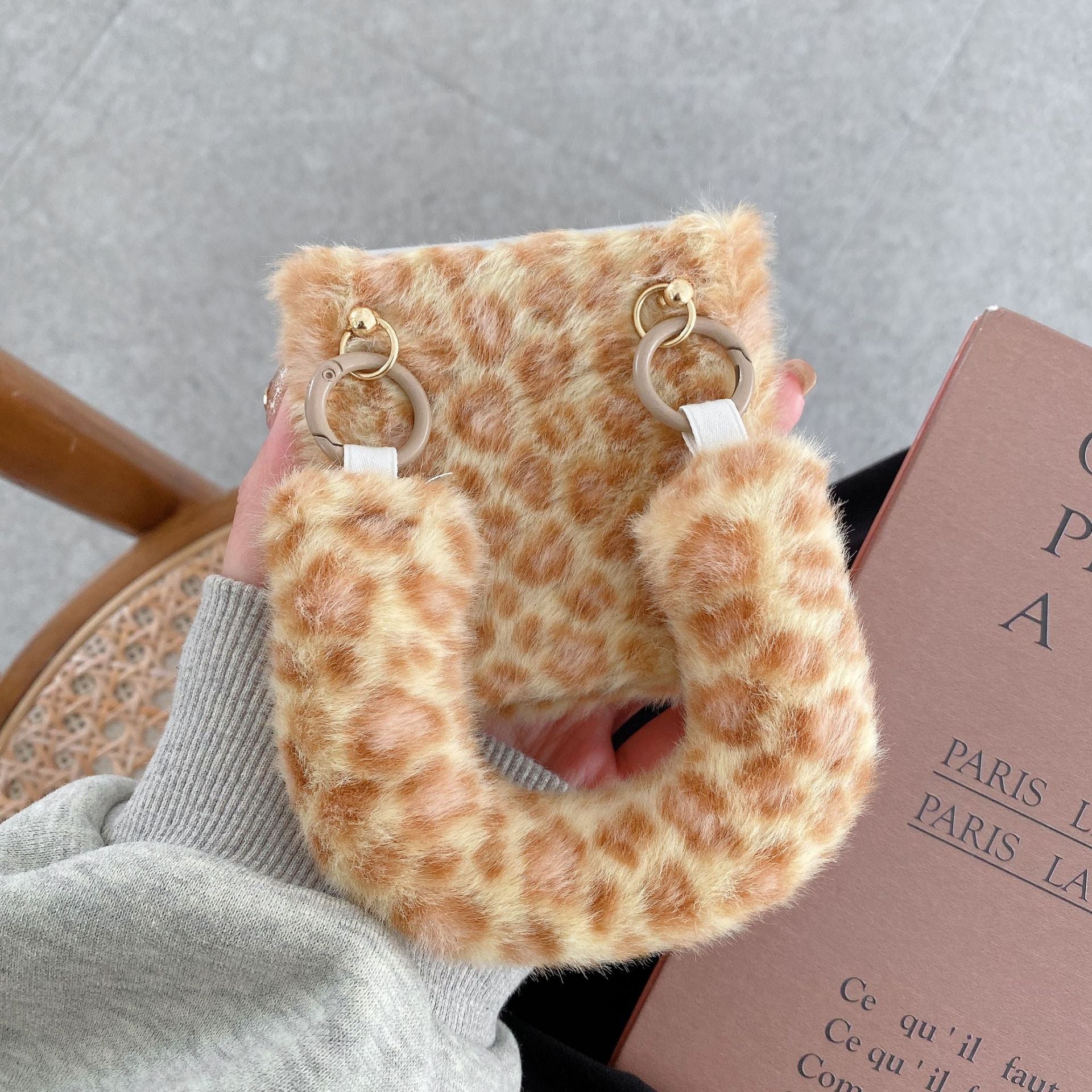 Samsung Galaxy Z Flip 5 Leopard Plush Loop Case - colour options