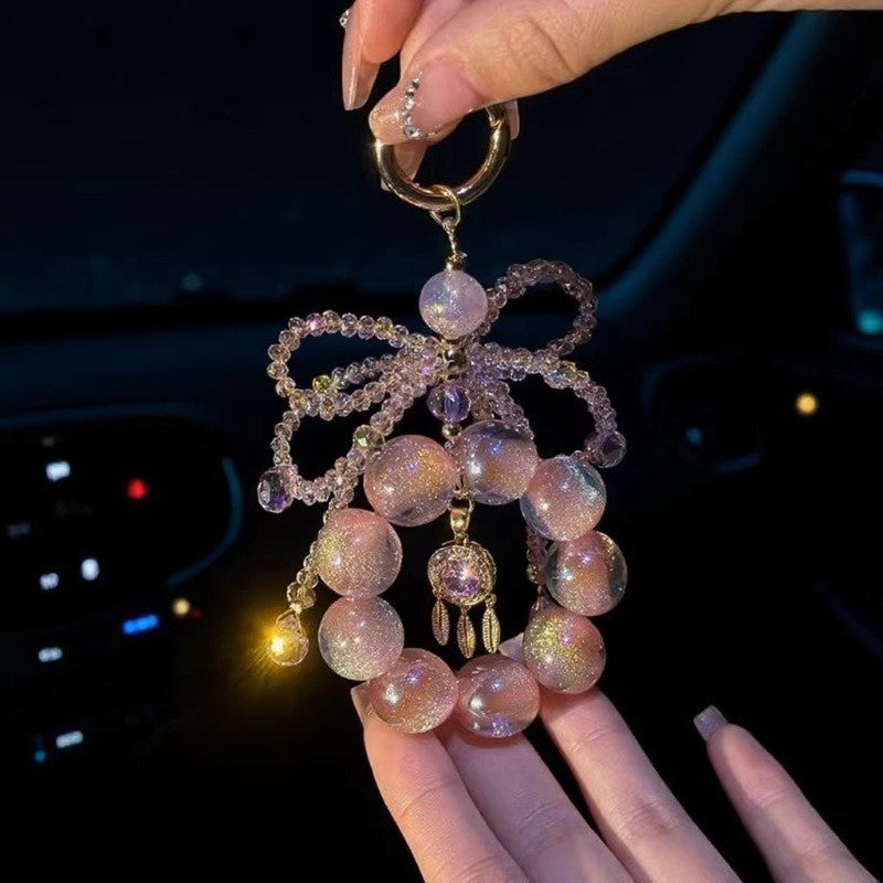 Crystal Bow Phone Charm Lanyard - colour options