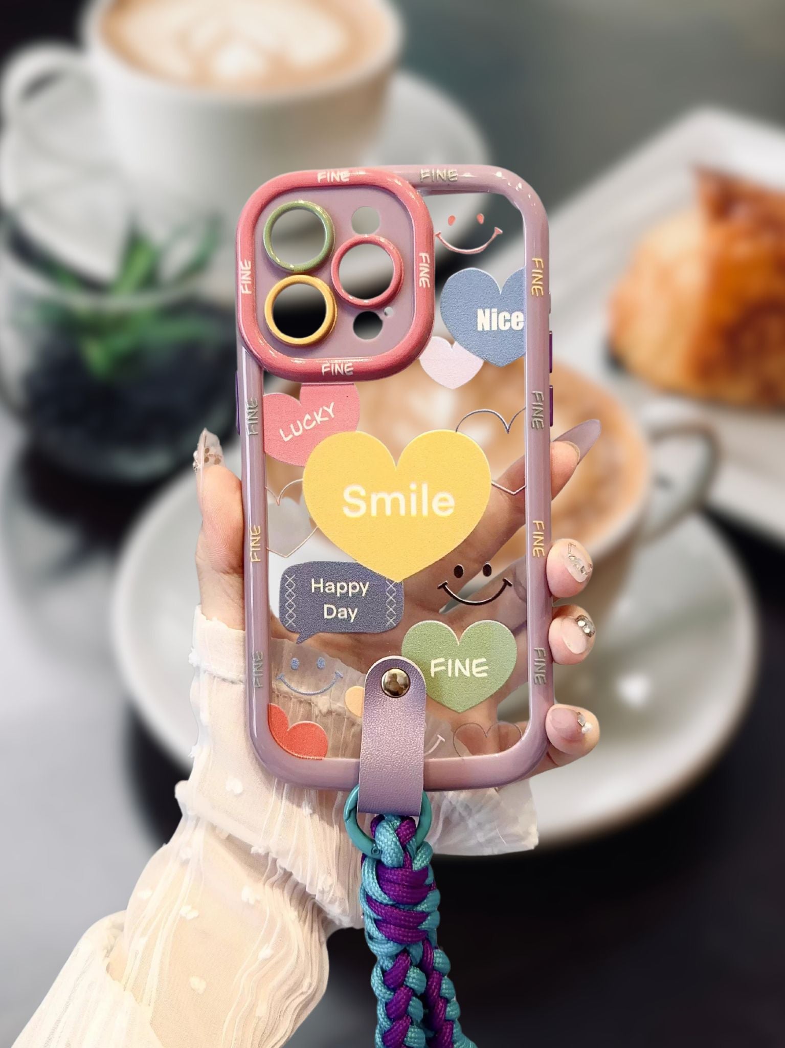 iPhone 16 Colorful Happy Day Case - lifestyle