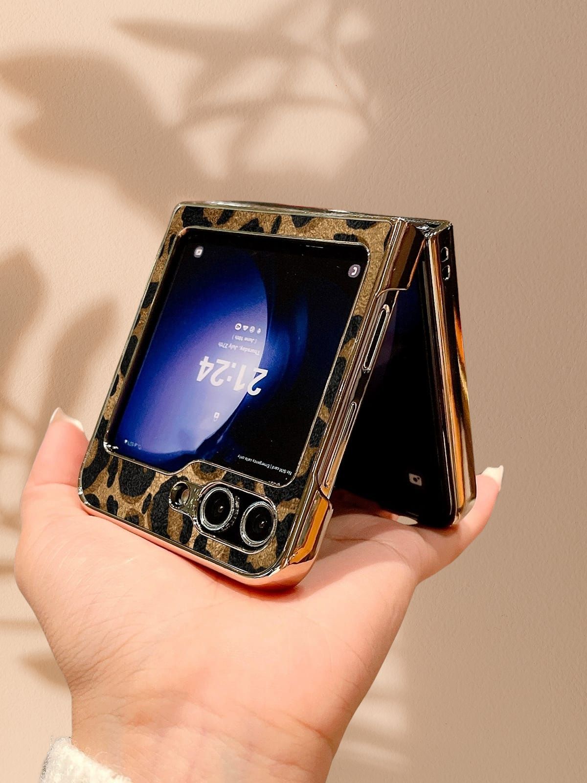 Leopard Print Gold Electroplated Cover iPhone cover – JustAndBest India