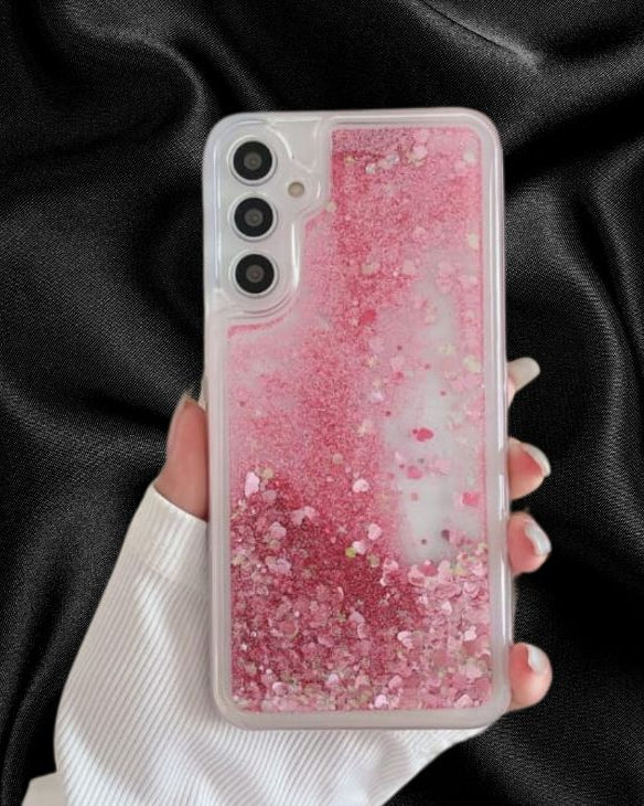 Samsung Galaxy A26 Moving Hearts Glitter Quicksand Cover