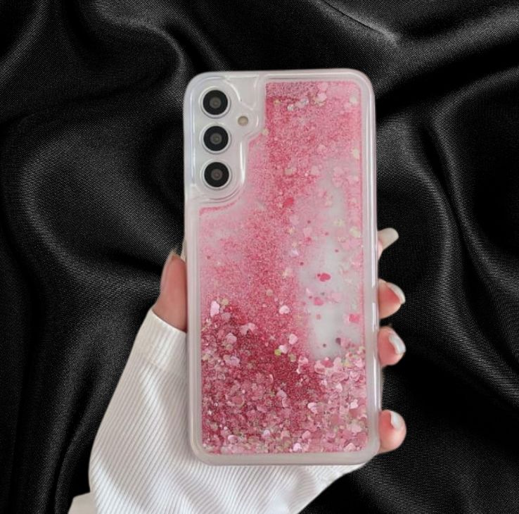 Samsung Galaxy A26 Moving Hearts Glitter Quicksand Cover