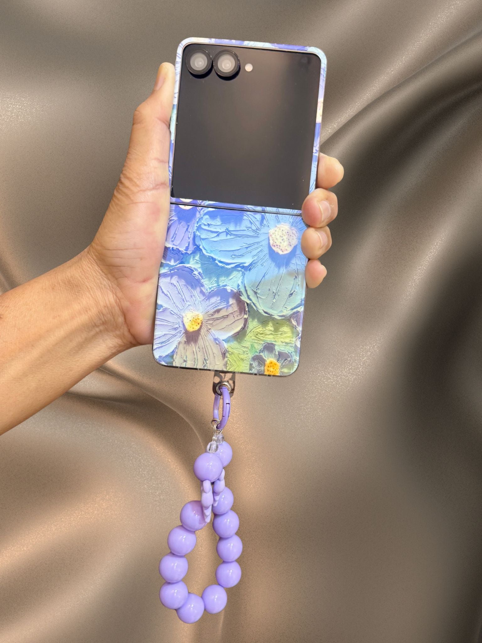 Samsung Galaxy Z Flip 7 Floral Glossy Cover | Phone Accessory