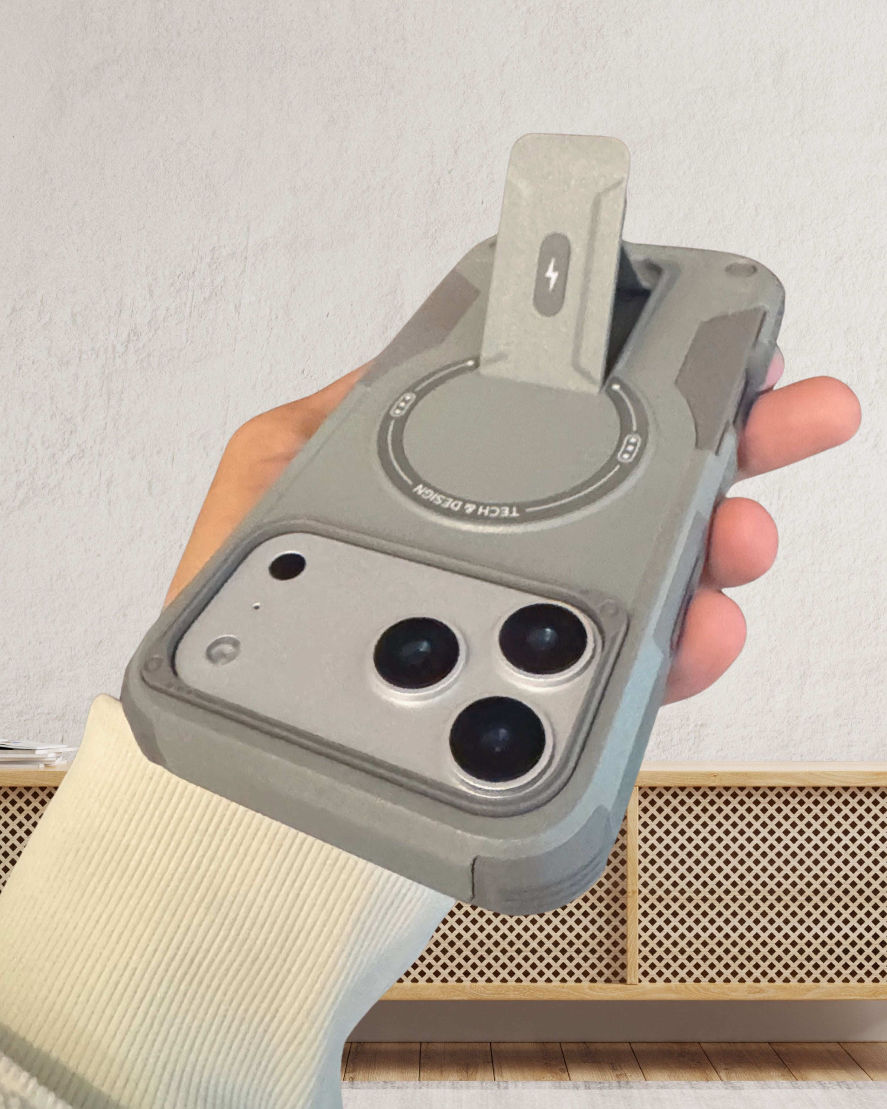 iPhone 17 Series Armoured Dual Layer Kickstand Cover - lifestyle