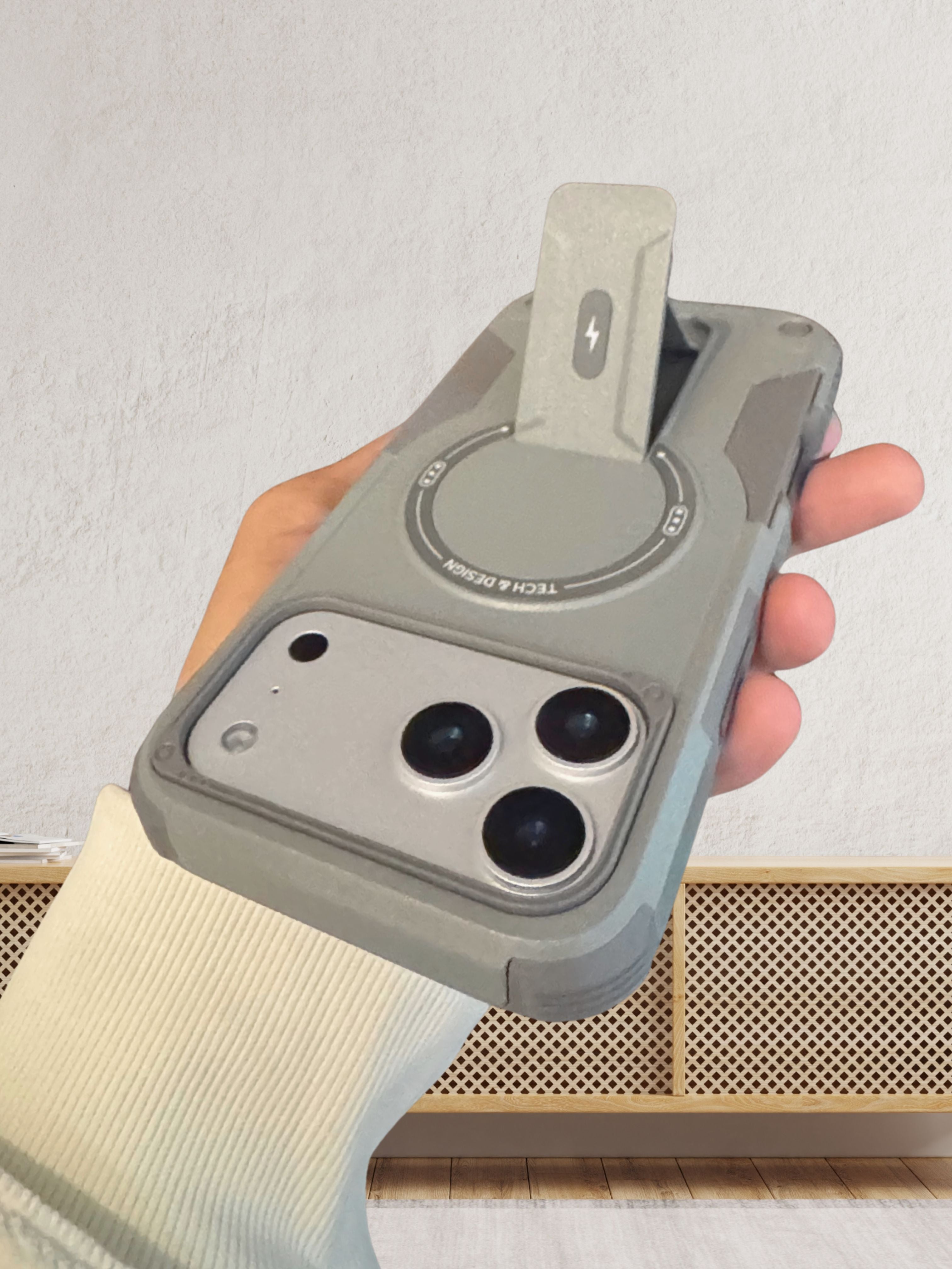 iPhone 17 Series Armoured Dual Layer Kickstand Cover - lifestyle