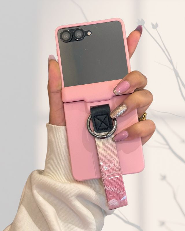 Pink Matte Strap Cover(with Front Glass) iPhone cover – JustAndBest India