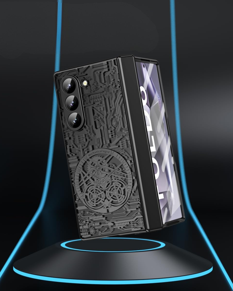 Samsung Galaxy Z Fold 6 Electroplated Circuit Transparent Cover (and H - protective case detail