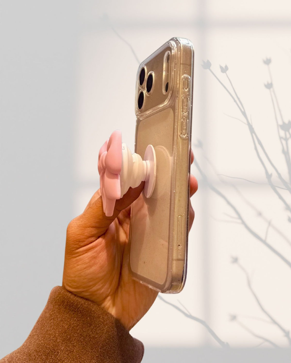 Bowknot Phone Gripper Holder - slim profile