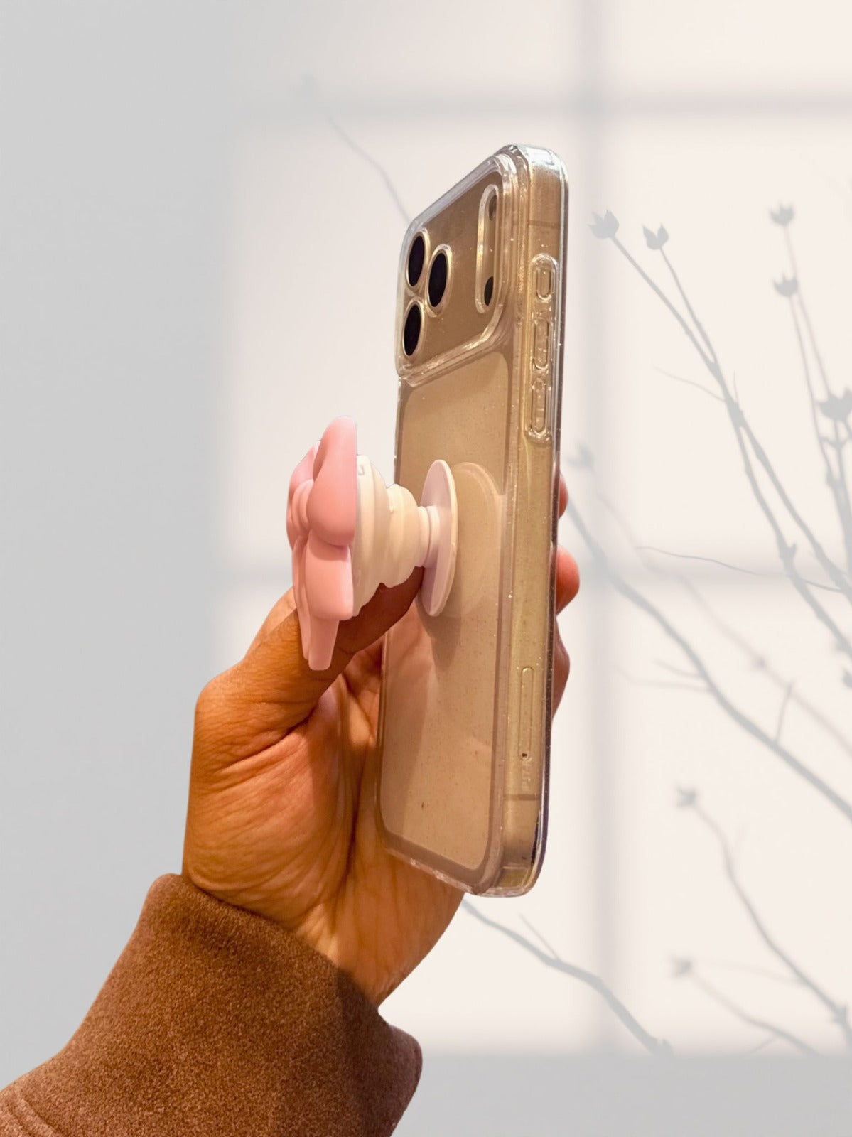 Bowknot Phone Gripper Holder - slim profile
