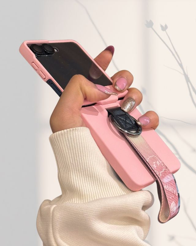 Pink Matte Strap Cover(with Front Glass) iPhone cover – JustAndBest India