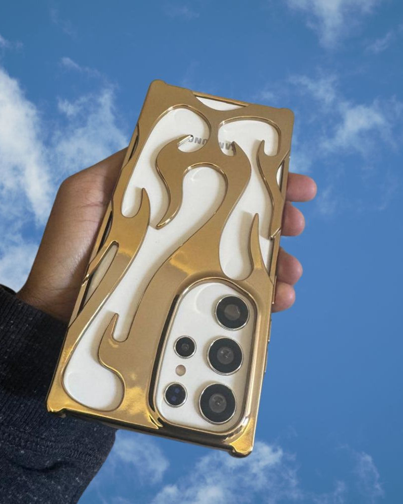 Gold electroplated phone case