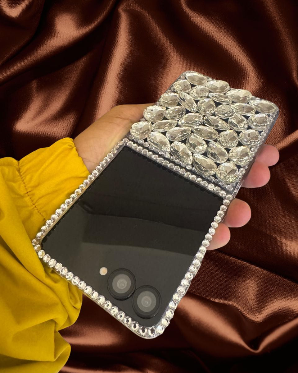 Samsung Galaxy Z Flip 7 Bling Diamond Stones Cover - protective case detail