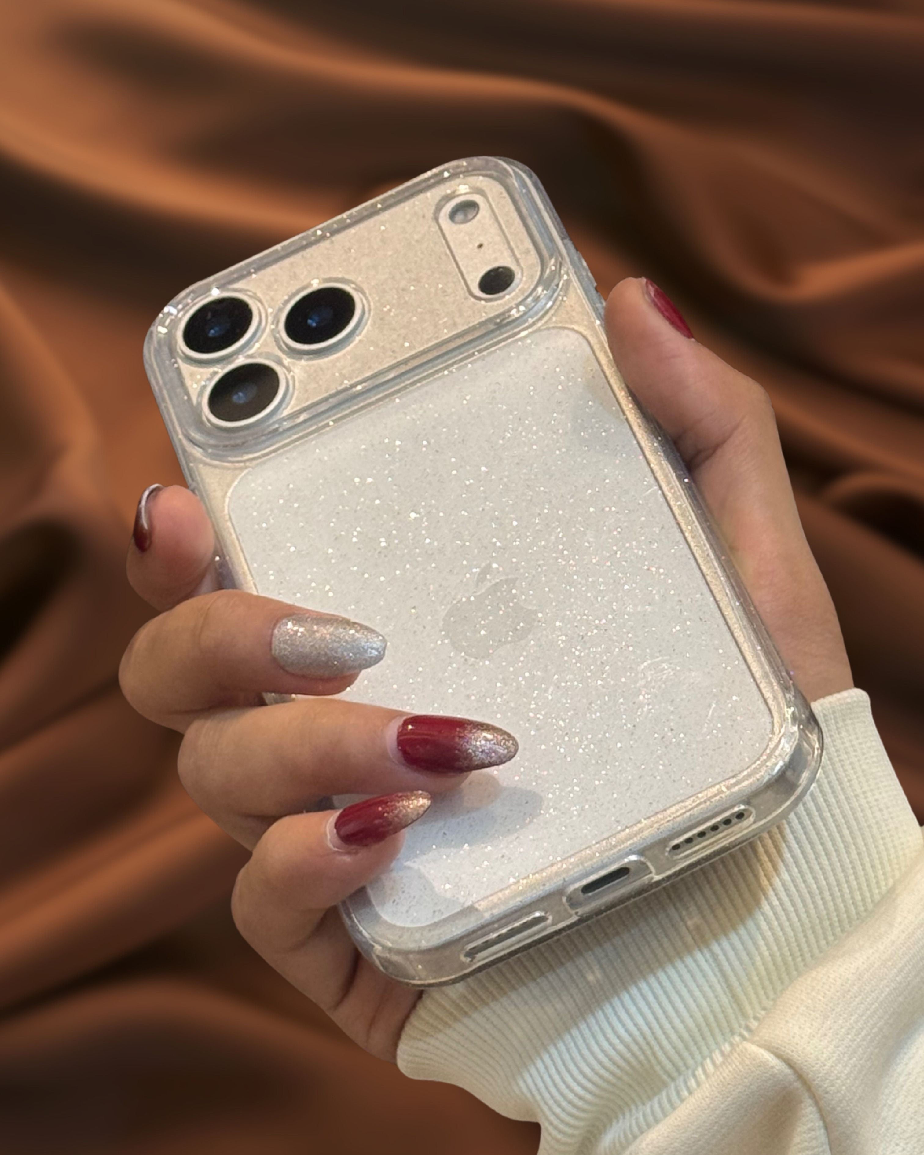 Elegant Glitter Transparent Cover iPhone cover – JustAndBest India