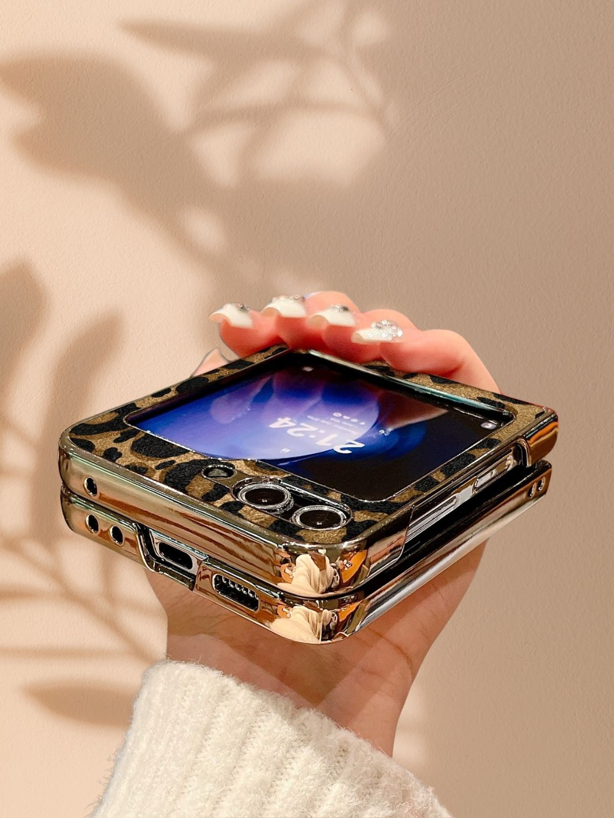 Leopard Print Gold Electroplated Cover iPhone cover – JustAndBest India