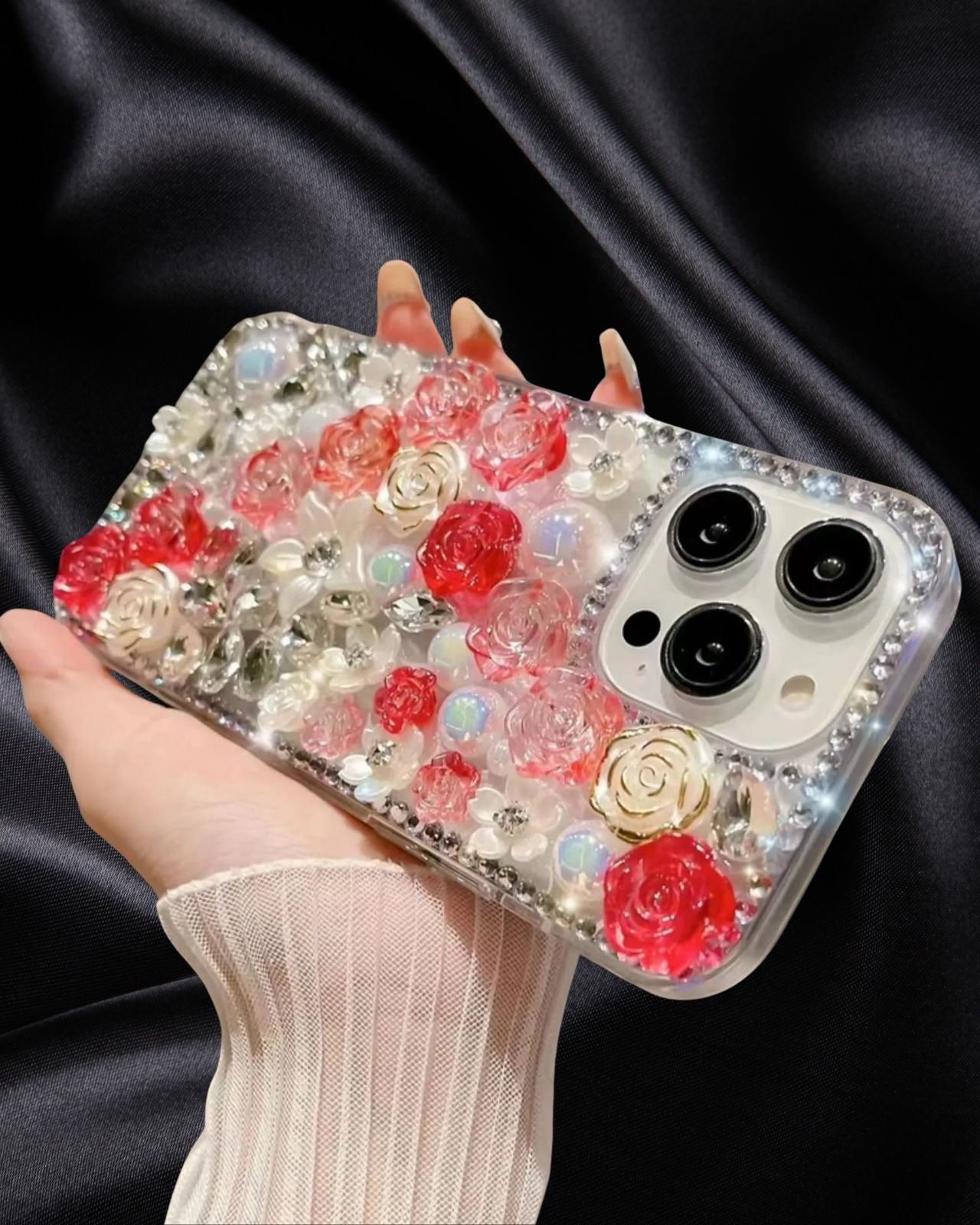 3d roses cover iphone 14