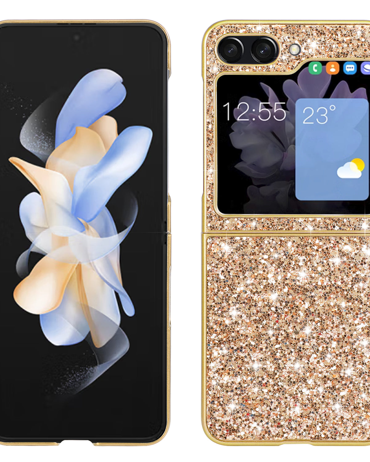 black glitter z flip 5 cover