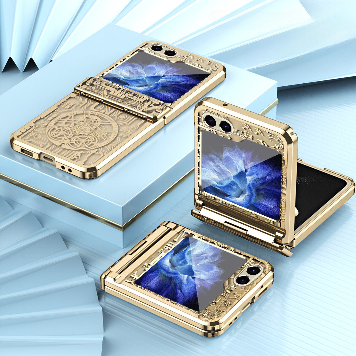 Samsung Galaxy Z Flip 5 Gold Electroplated Cricuit Cover