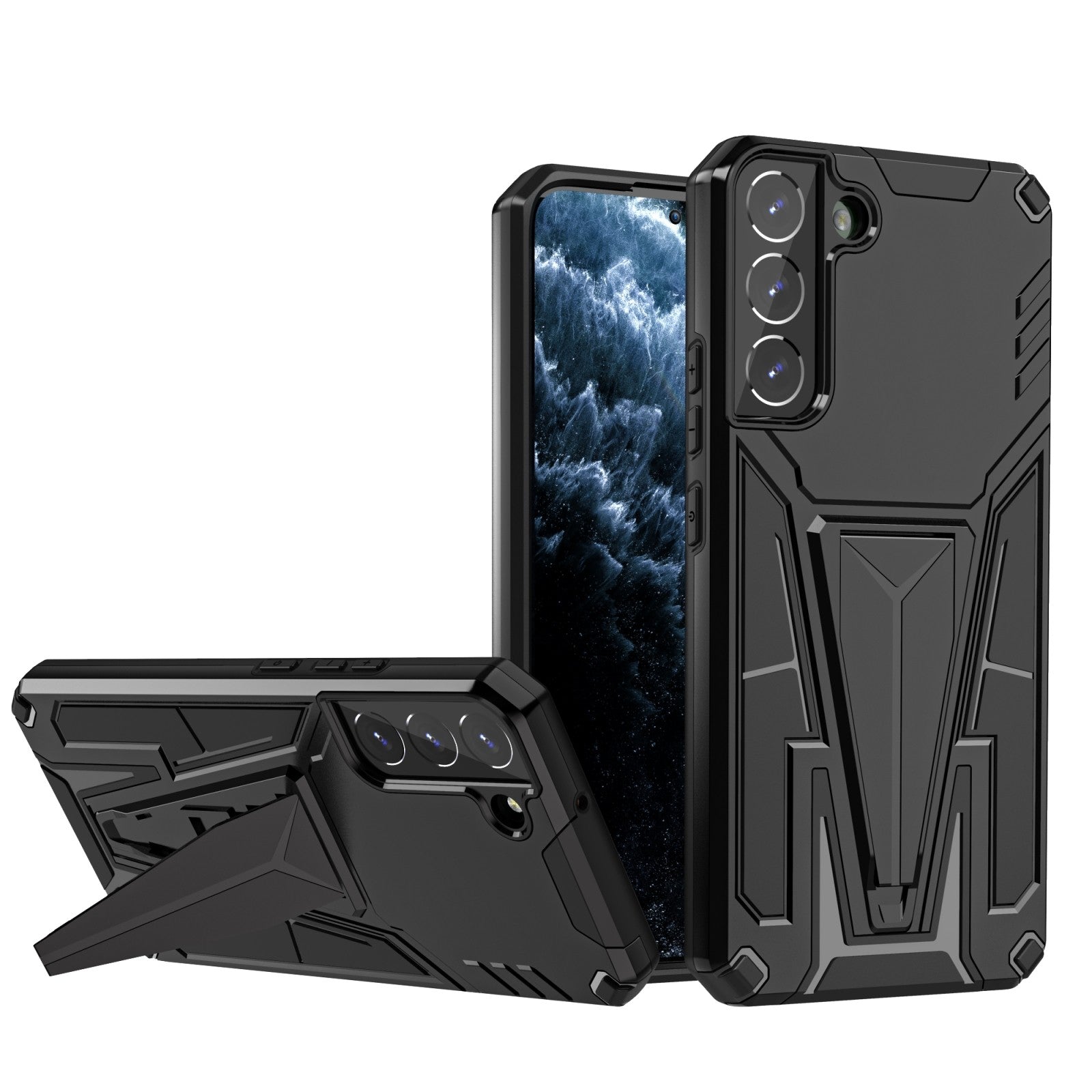 Jet Black Dual Layer Premium Armour Case iPhone cover – JustAndBest India
