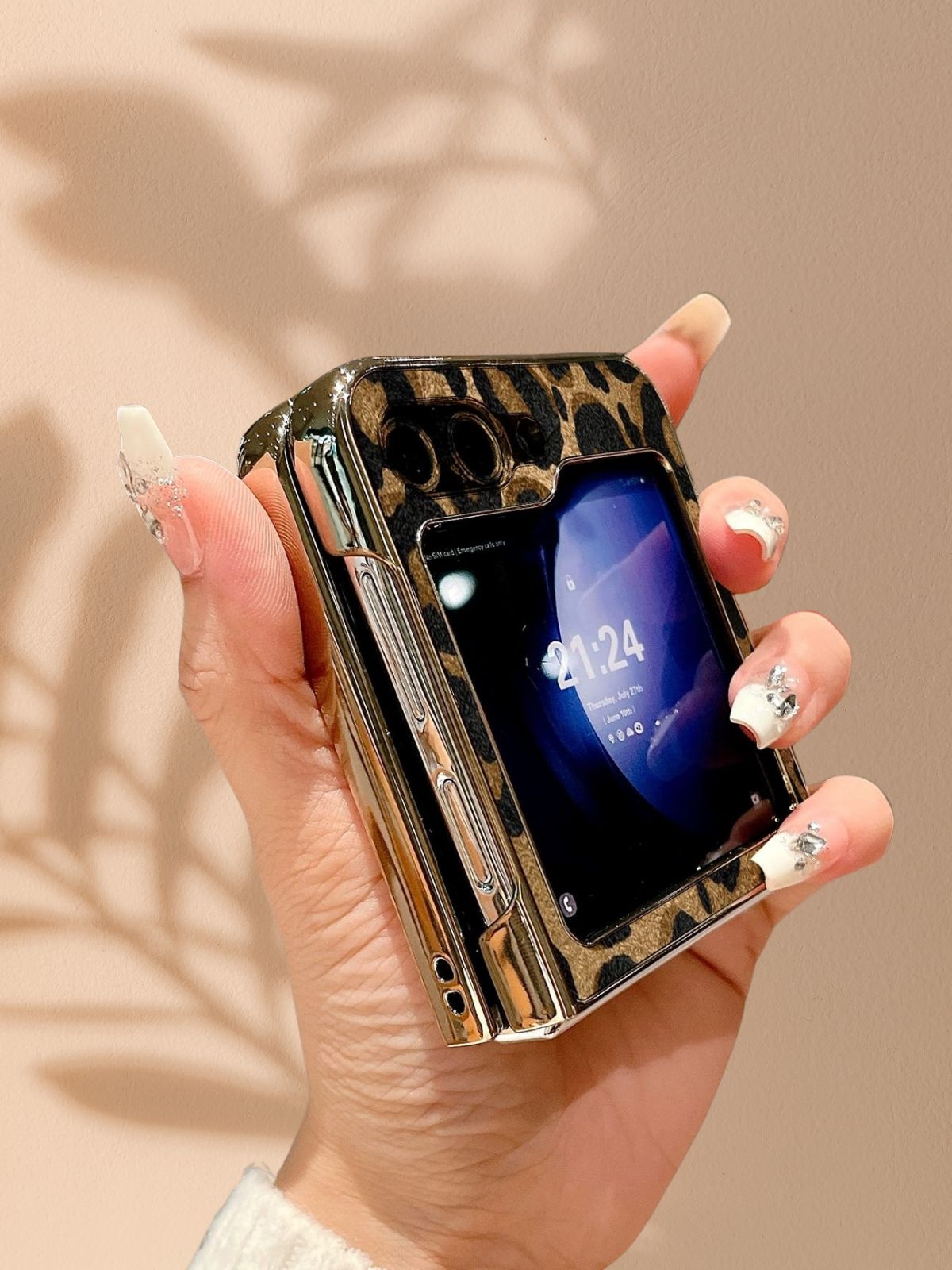 Leopard Print Gold Electroplated Cover iPhone cover – JustAndBest India