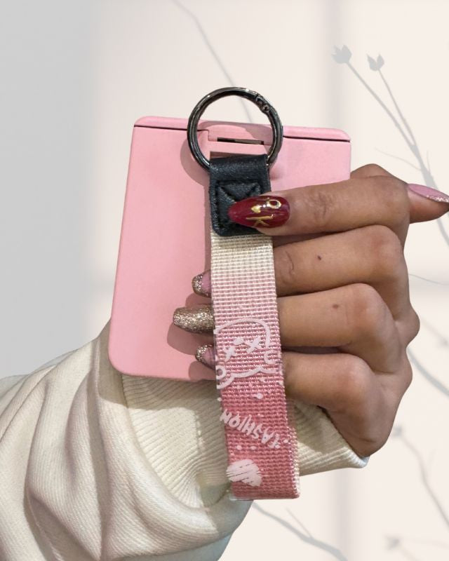 Pink Matte Strap Cover(with Front Glass) iPhone cover – JustAndBest India