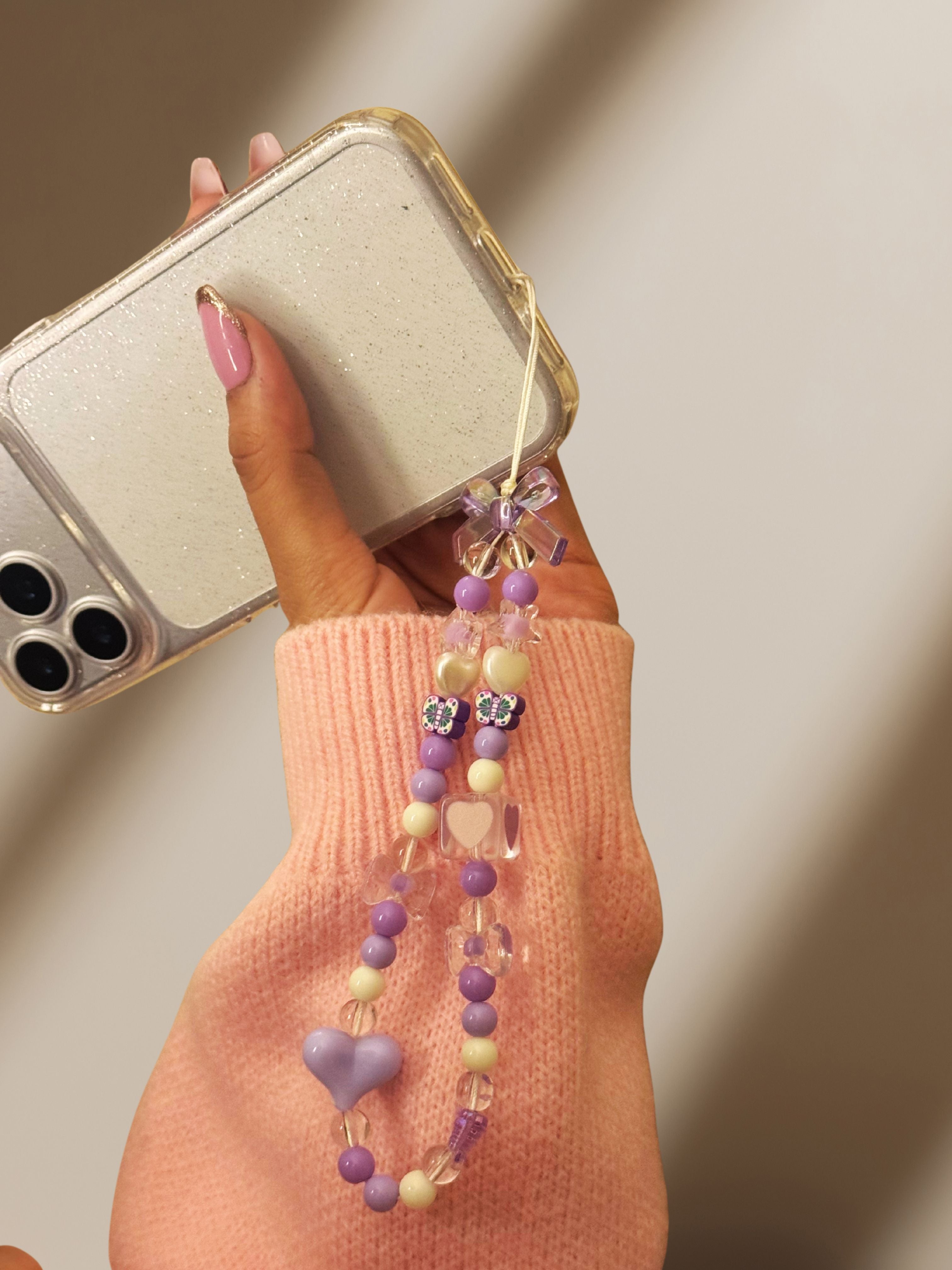 Butterflies n Bowknots Phone Charm - protective case detail
