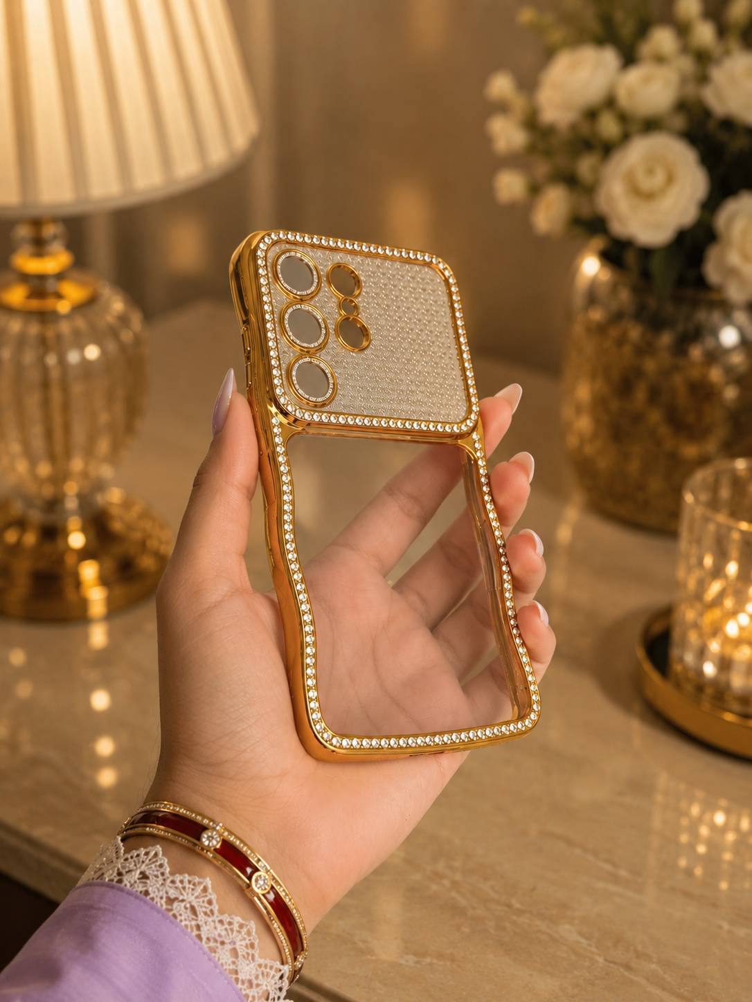 Samsung Galaxy S26 Royal Crystal Luxe Lens Protection Cover - lifestyle