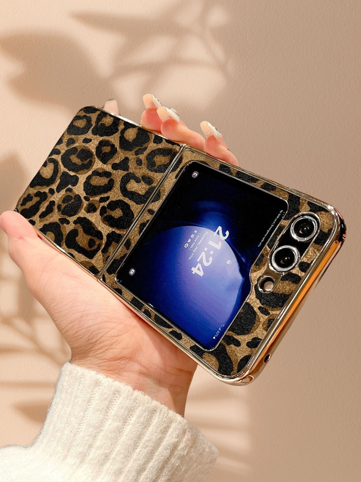 Leopard Print Gold Electroplated Cover iPhone cover – JustAndBest India