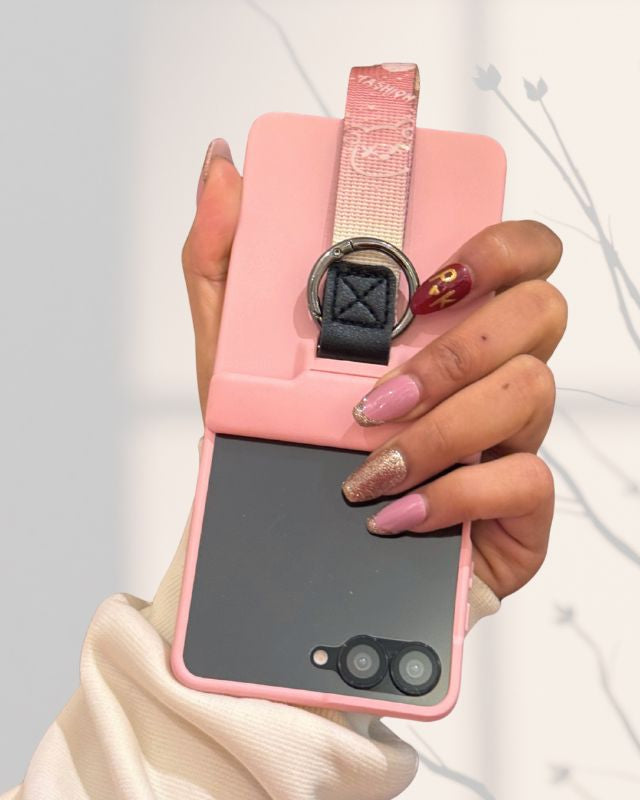 Pink Matte Strap Cover(with Front Glass) iPhone cover – JustAndBest India