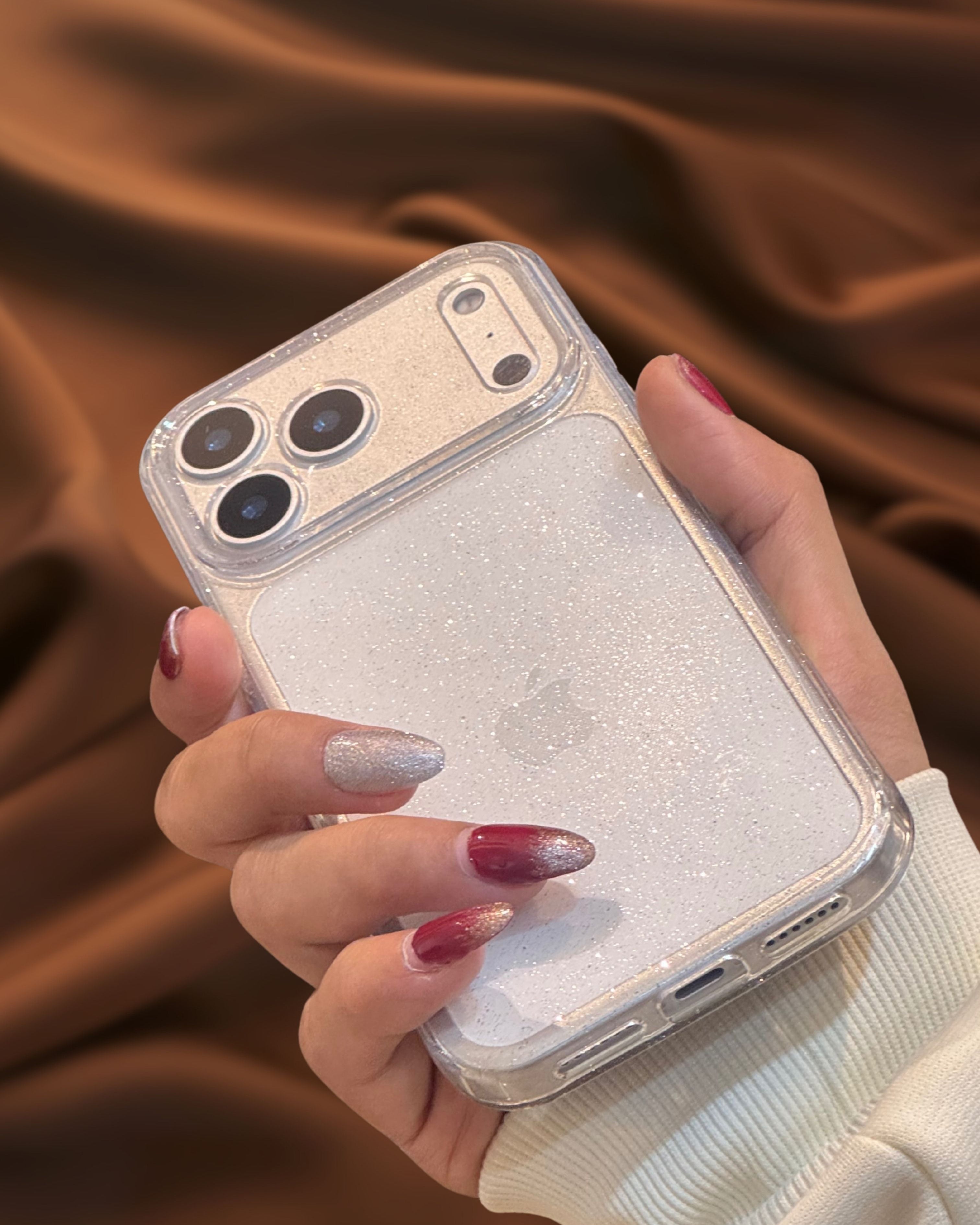 Elegant Glitter Transparent Cover iPhone cover – JustAndBest India
