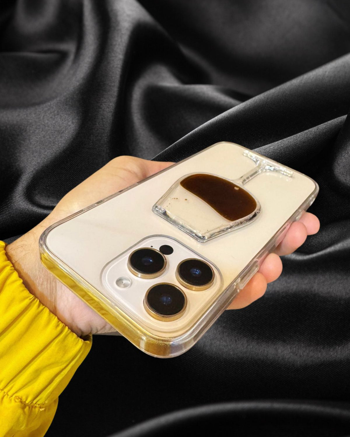 iPhone 16 Series Classy Wine Glass Transparent Cover - phone case