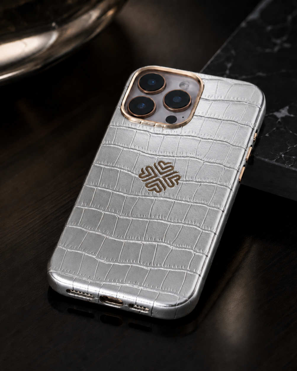 iPhone 16 Series True Titanium | Leather iPhone Cover | Luxury Leather