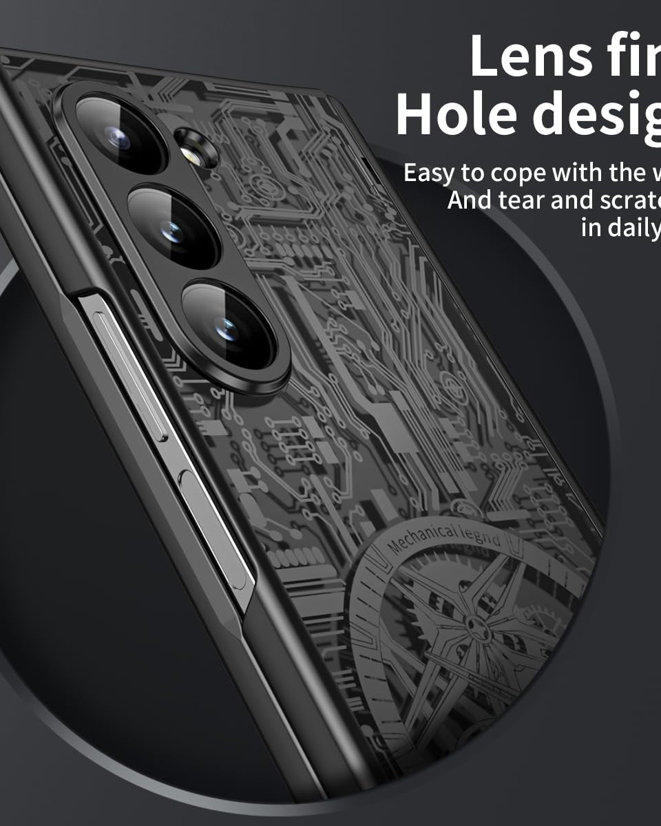 Samsung Galaxy Z Fold 6 Electroplated Circuit Transparent Cover (and H - lifestyle