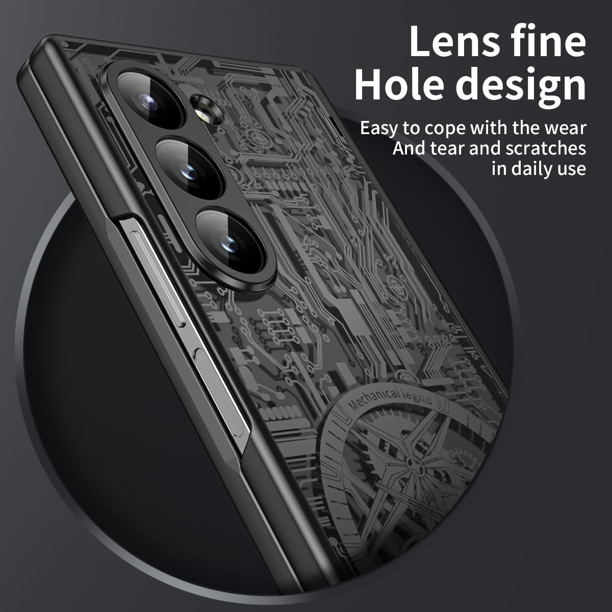 Samsung Galaxy Z Fold 6 Electroplated Circuit Transparent Cover (and H - lifestyle