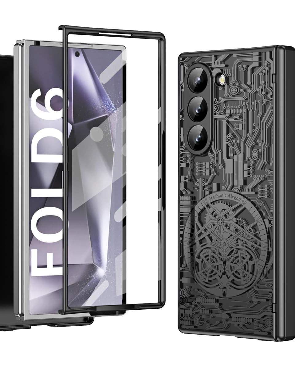 Samsung Galaxy Z Fold 6 Electroplated Circuit Transparent Cover (and H - colour options