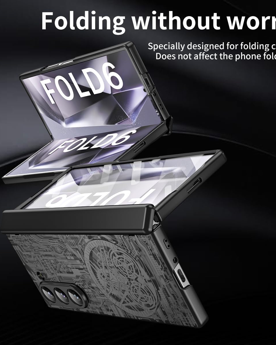 Samsung Galaxy Z Fold 6 Electroplated Circuit Transparent Cover (and H - phone case