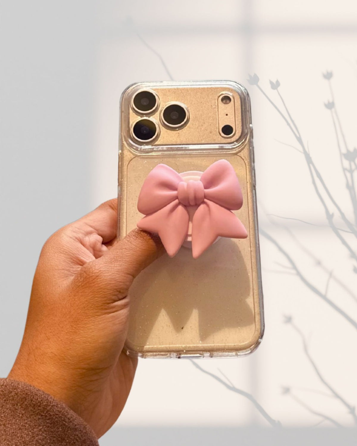 Bowknot Phone Gripper Holder - protective case detail