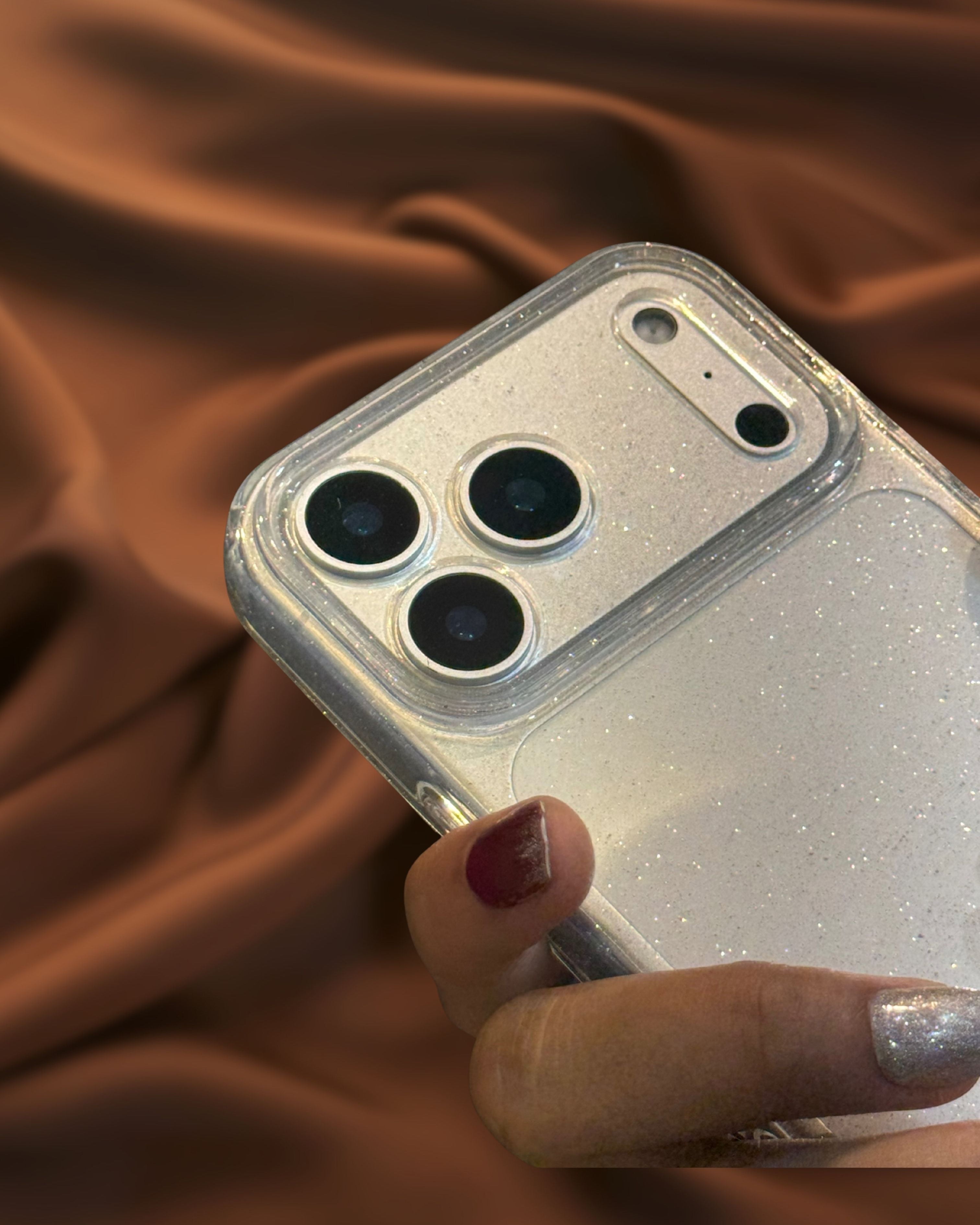 Elegant Glitter Transparent Cover iPhone cover – JustAndBest India