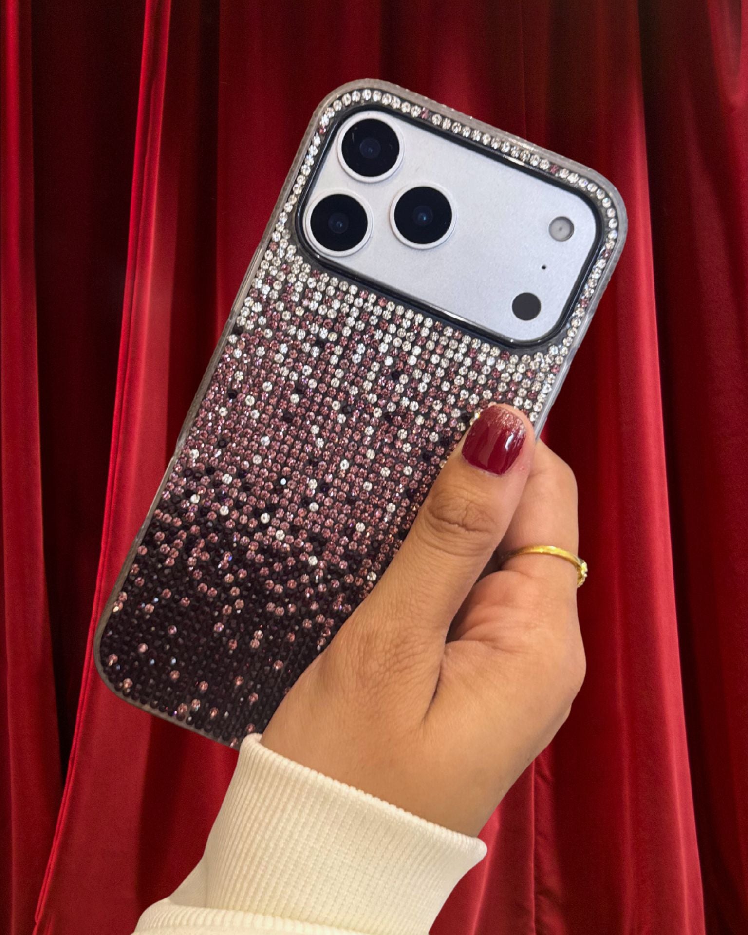 Bling Gradient Rhinestones Luxury Cover iPhone cover – JustAndBest India