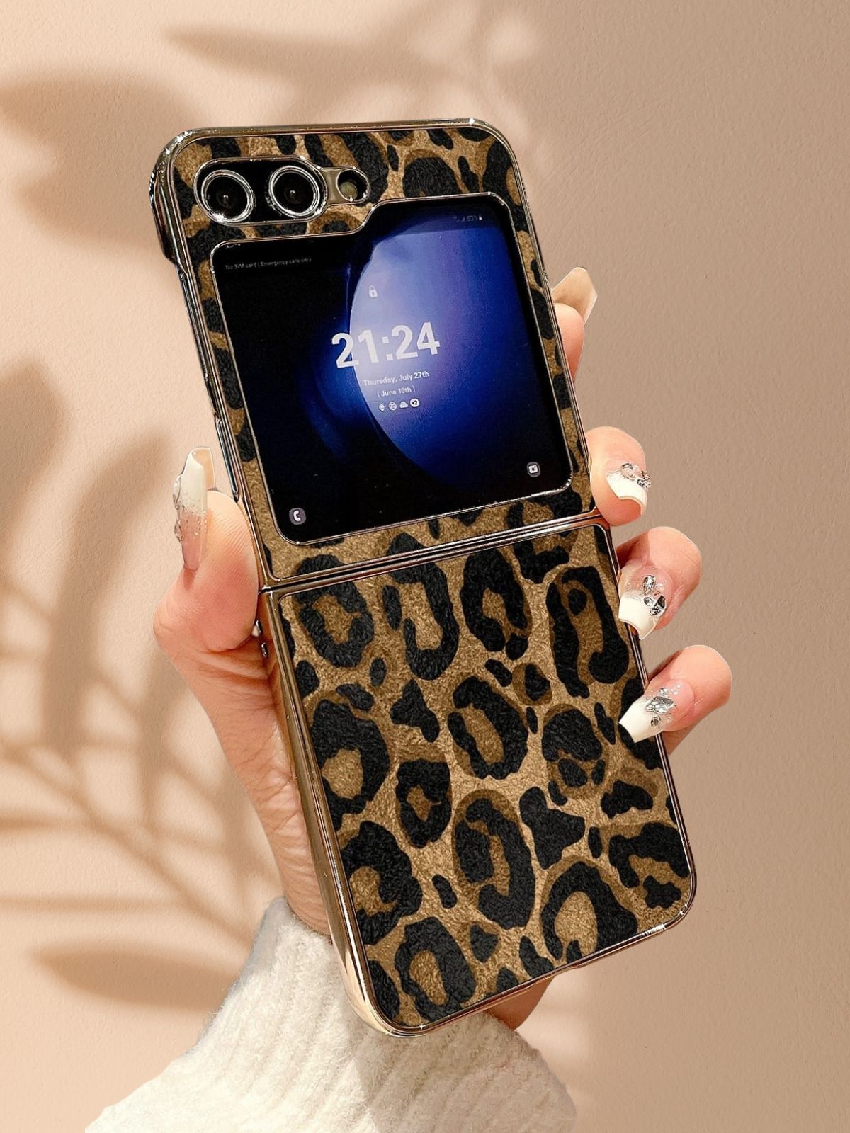 Leopard Print Gold Electroplated Cover iPhone cover – JustAndBest India