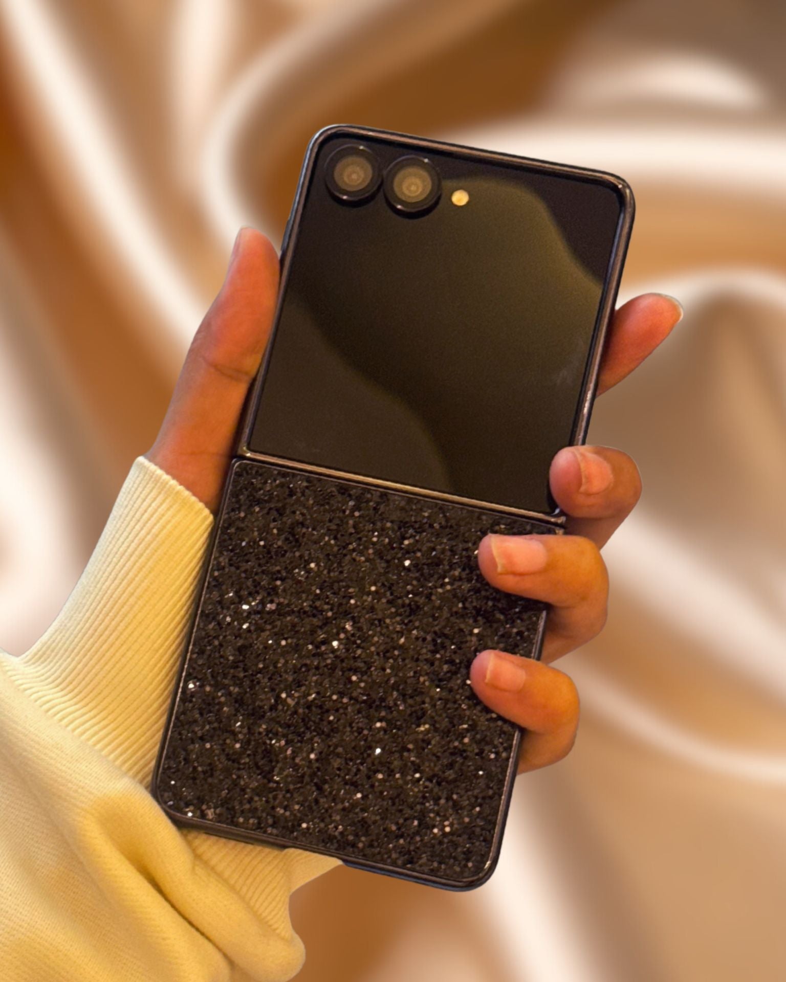 Samsung Galaxy Z Flip 7 Bling Glitter Sequin Cover - lifestyle