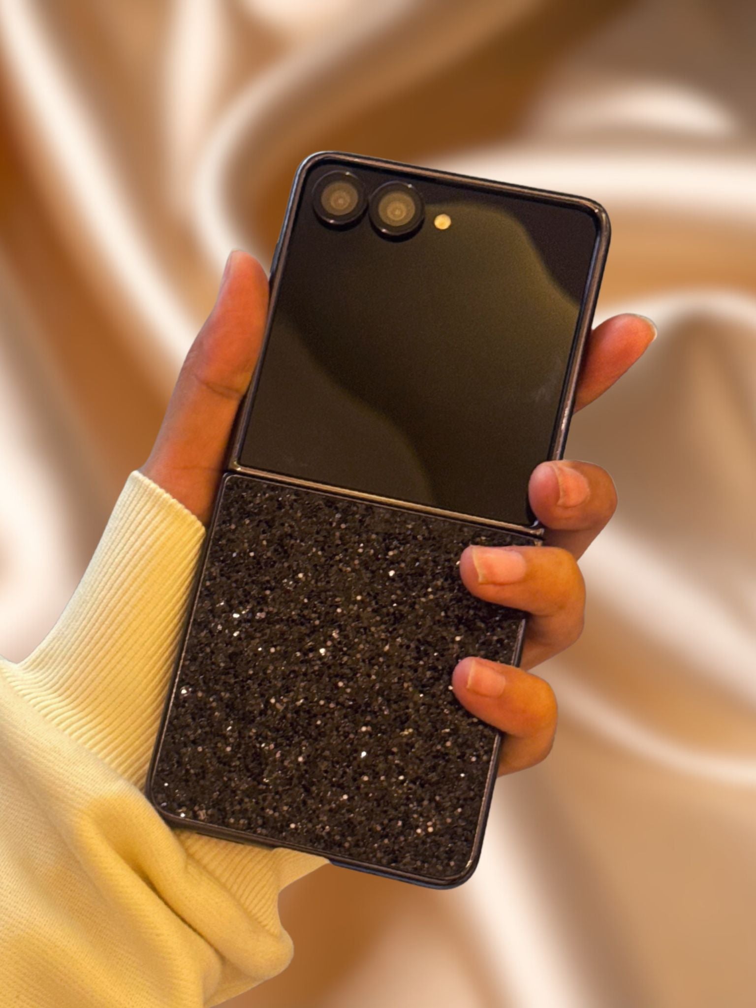 Samsung Galaxy Z Flip 7 Bling Glitter Sequin Cover - lifestyle