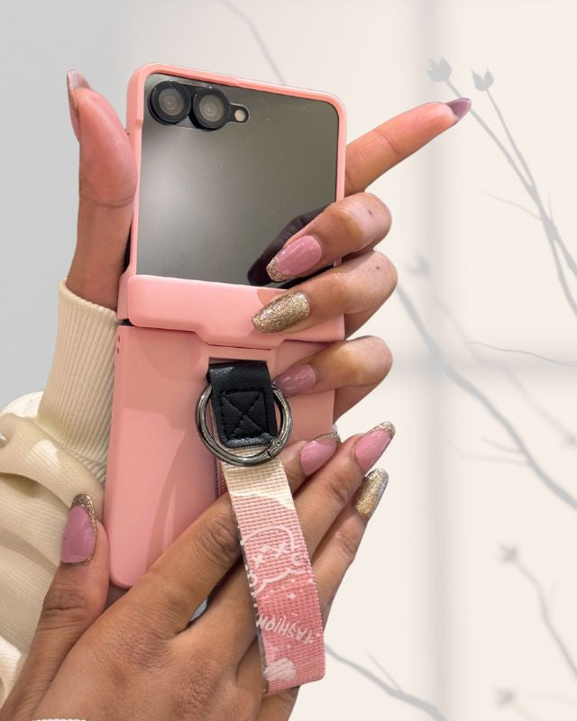 Pink Matte Strap Cover(with Front Glass) iPhone cover – JustAndBest India