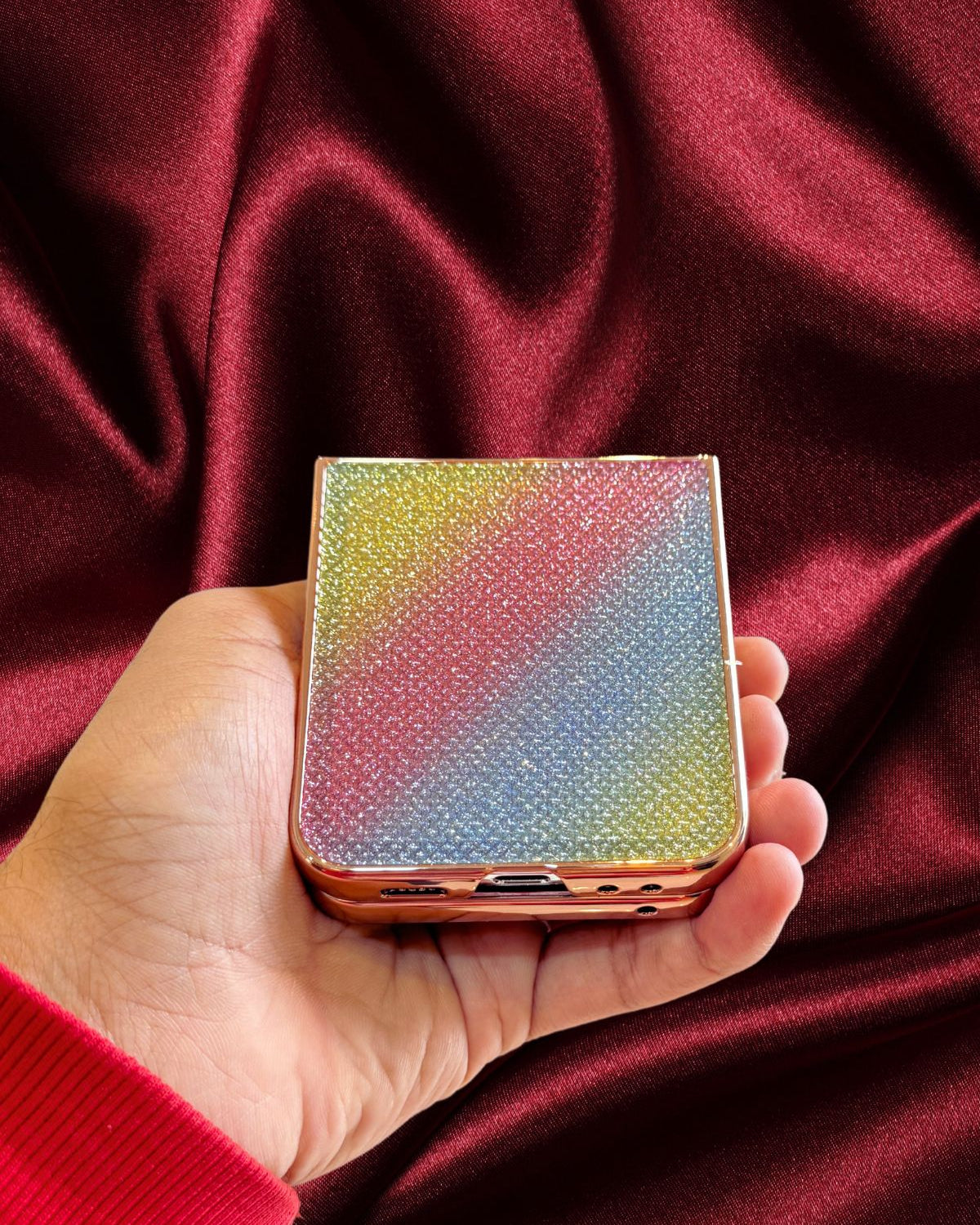 Multicolor Glitter Z Flip cover