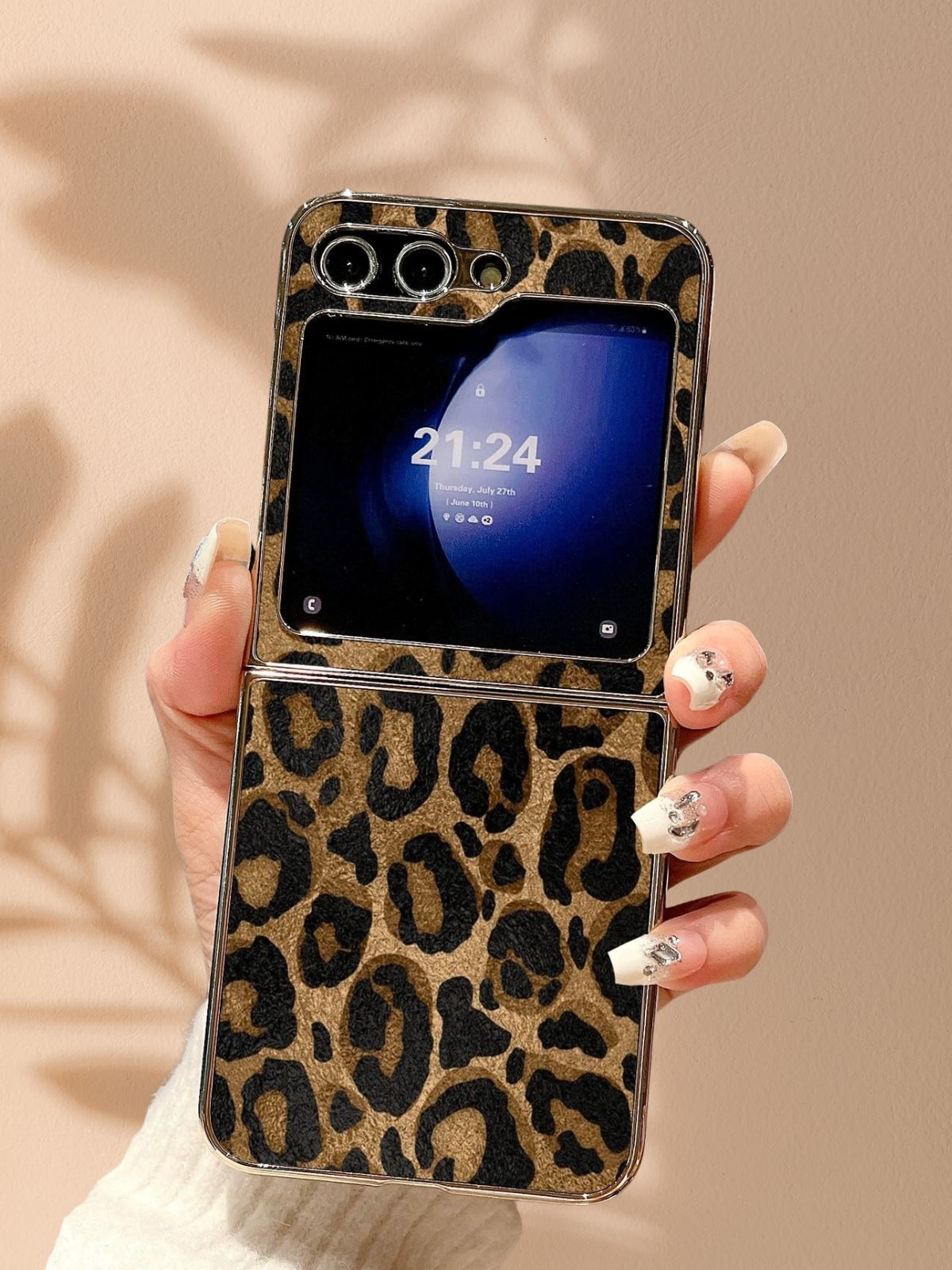 Leopard Print Gold Electroplated Cover iPhone cover – JustAndBest India