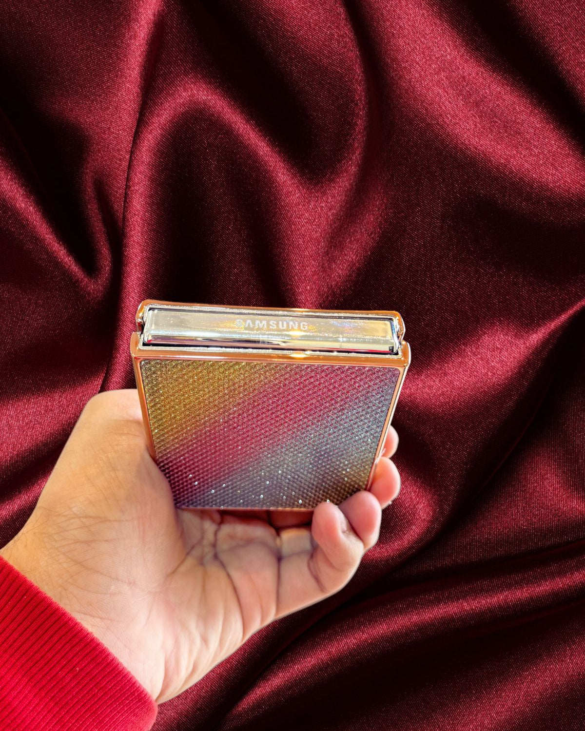 Rainbow Glitter z flip Cover