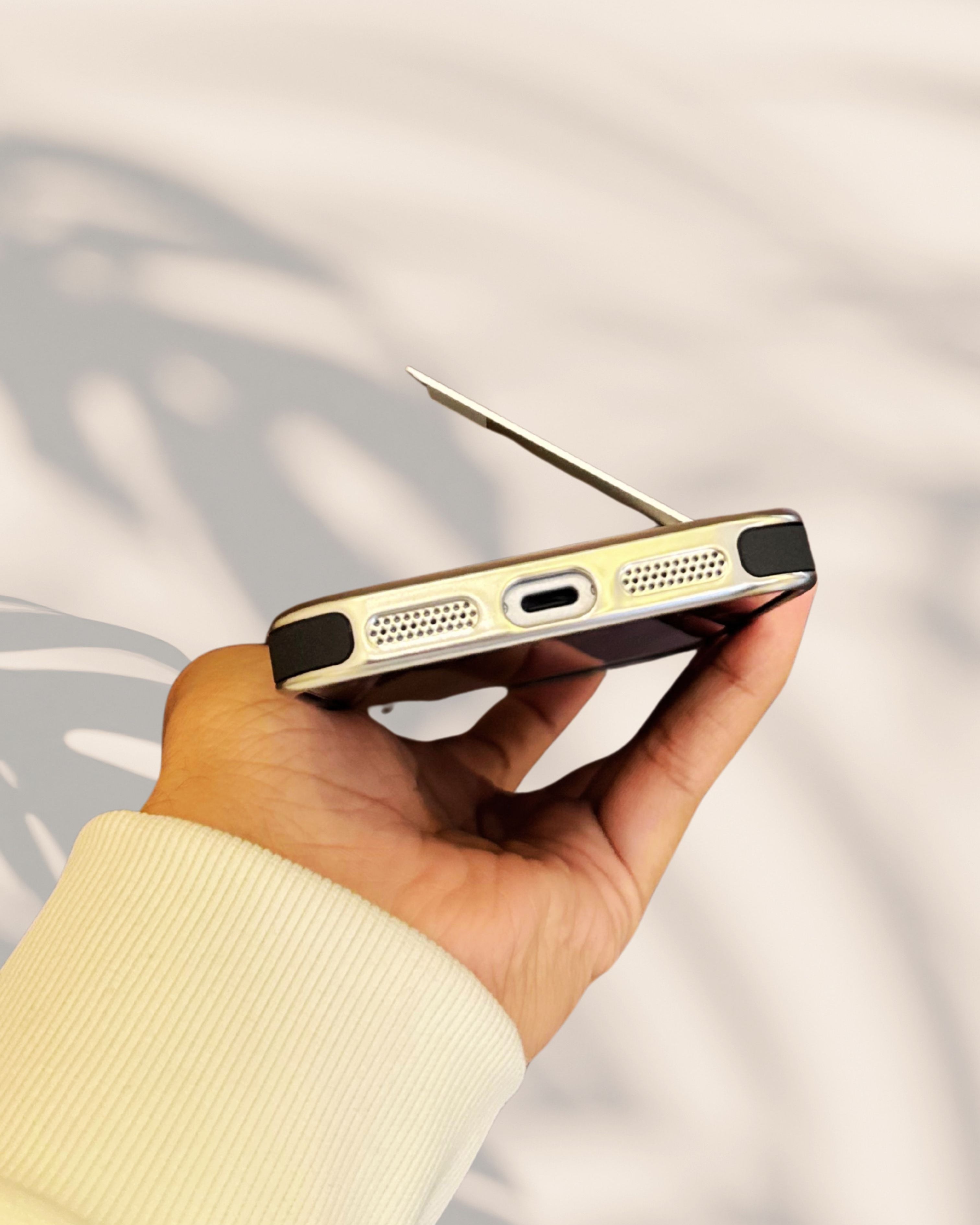 Alcantara Leather Kickstand Luxury Cover – phone accessory by JustAndBest India